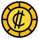 Rican Colon Coin Currency Icon