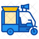 Rickshaw Delivery Megaphone Icon