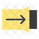 Right Arrow Grid Wireframe Icon