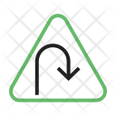 Right Bend Traffic Icon