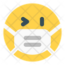 Right Eye Wink Emoji With Face Mask Emoji Icon