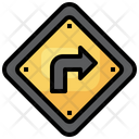 Right Turn Road Signs Traffic Sign Icon