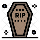 Rip Coffin Halloween Icon