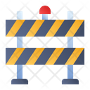 Road Barrier Road Blockade Construction Banner Icon