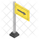 Road Direction Sign Board Roadpost Icon