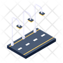 Street Lights Road Lights Night Road Icon