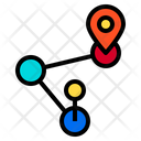 Route Pin Locations Icon