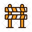 Road Sign Guardrail Barrier Icon