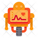 Robot Heart Rate Monitor Monitor Icon