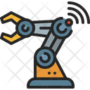 Robot Arm Factory Manufacturing Icon