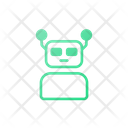 Robot green solid  Icon