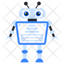 Robot Text Bionic Man Humanoid Icon