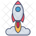Rocket Transportation Startup Icon