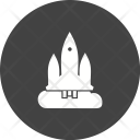 Rocket Launched Spaceship Icon