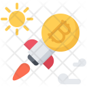 Rocket Sun Bitcoin Icon