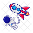 Rocket And Astronaut Icon