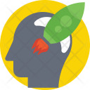 Rocket Mind Brain Icon