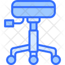 Rolling Stool Chair Icon