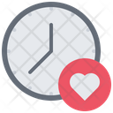 Romance Time Valentine Time Heart Clock Icon