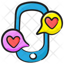 Romantic Communication Texting Conservation Icon