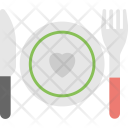 Romantic Dinner Plate Icon