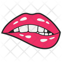 Lip Biting Female Lips Lips Sticker Icon