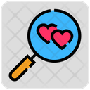 Valentine Day Searching Heart Icon