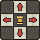 Rook Moves Game Chess Icon