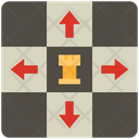 Rook Moves Game Chess Icon