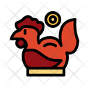 Rooster Bank Piggy Banking Savings Icon