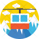 Chairlift Ropeway Aerial Lift Icon