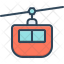 Funicular Ropeway Transportation Icon