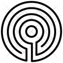 Round Maze Puzzle Solution Icon