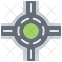 Roundabout Round About Road Direction Icon