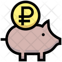 Ruble Piggy Bank Icon