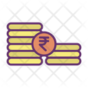 Mmoney Stack Rupees Rupees Coins Icon