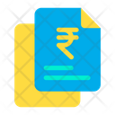 Rupees Finance Document Papers Icon