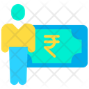Rupees Earning Cash Icon