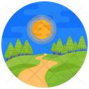 Scenery Rural Area Countryside Icon