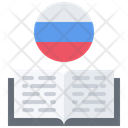 Russia Flag Open Book Icon