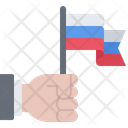 Russian Hand Flag Icon