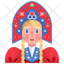 Russian Traditional Girl  Icon