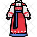 Russian Woman Dress  Icon