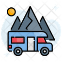 Camper Van Caravan Mobile Home Icon