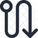 S Turn Connector Arrow Icon