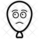 Sad Balloon Balloon Face Emoticon Icon