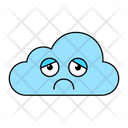 Sad Cloud Unhappy Cloud Cloud Emoji Icon