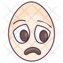 Edible Sad Egg Egg Shell Icon