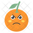 Sad Orange Face  Icon