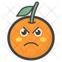 Sad Orange Face  Icon